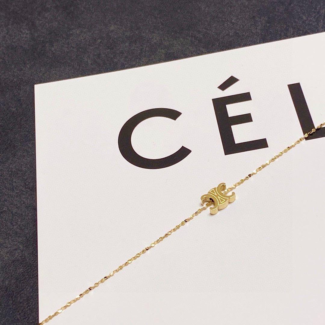 CELINE Gold-Plated Stainless Steel Necklace