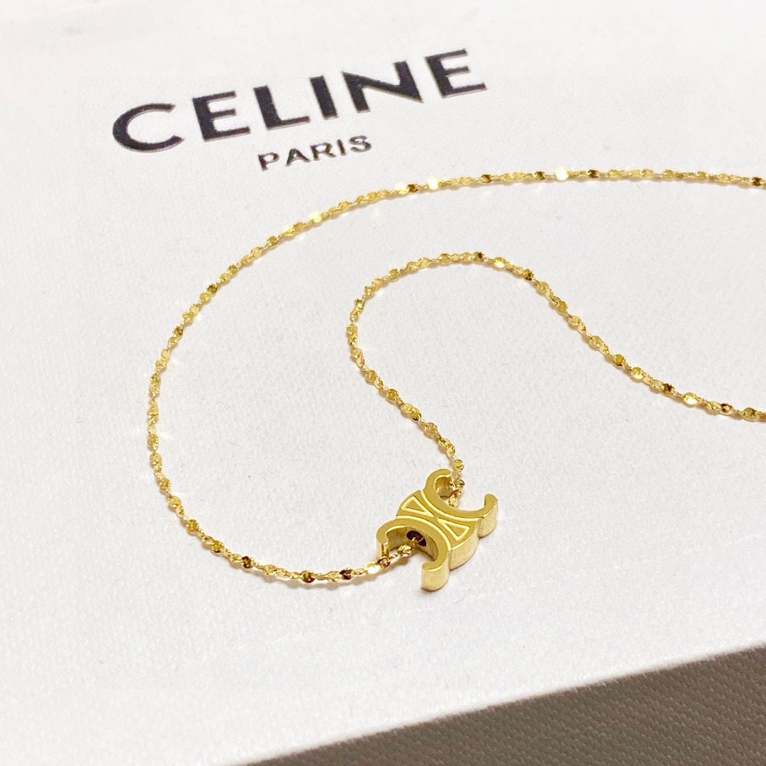 CELINE Gold-Plated Stainless Steel Necklace