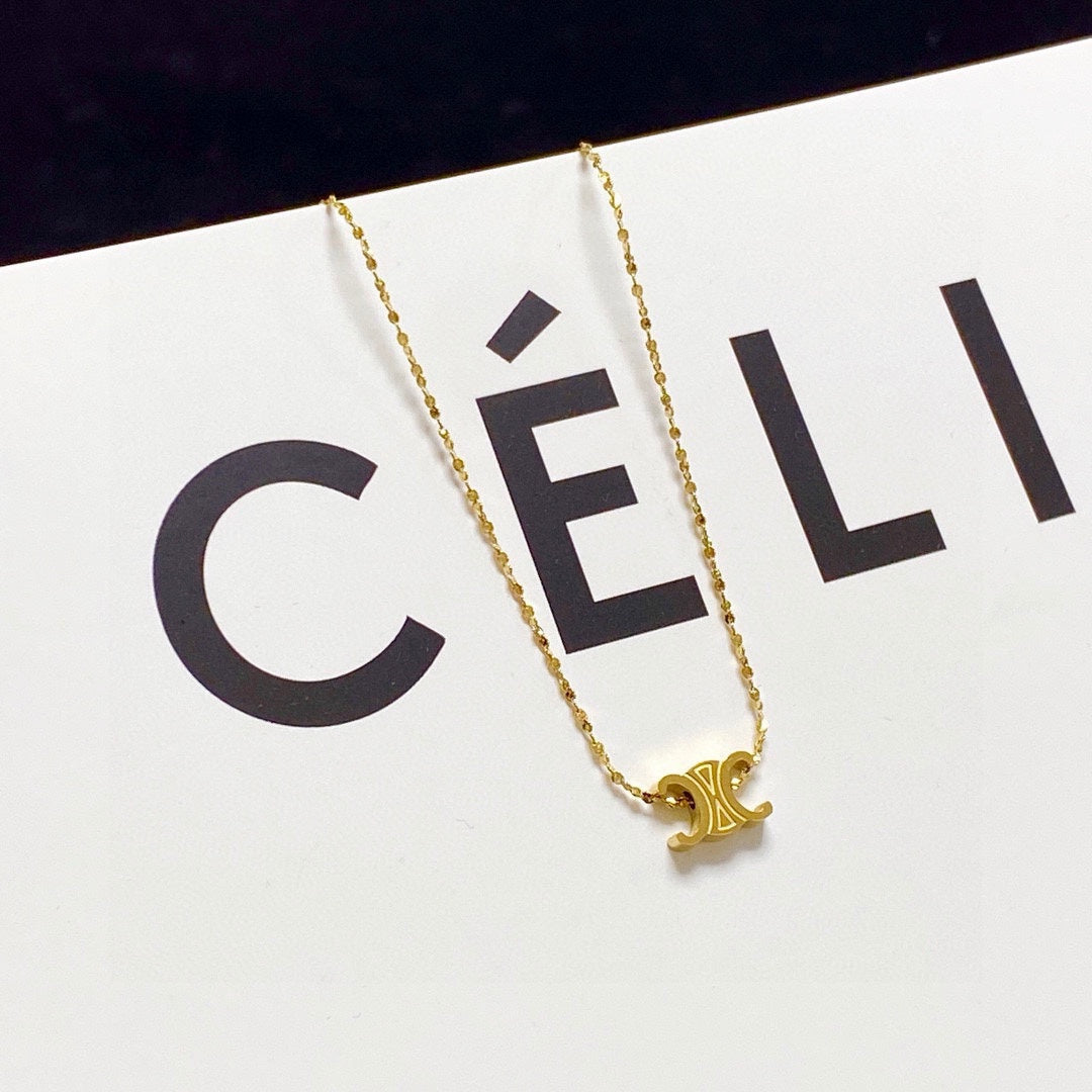 CELINE Gold-Plated Stainless Steel Necklace