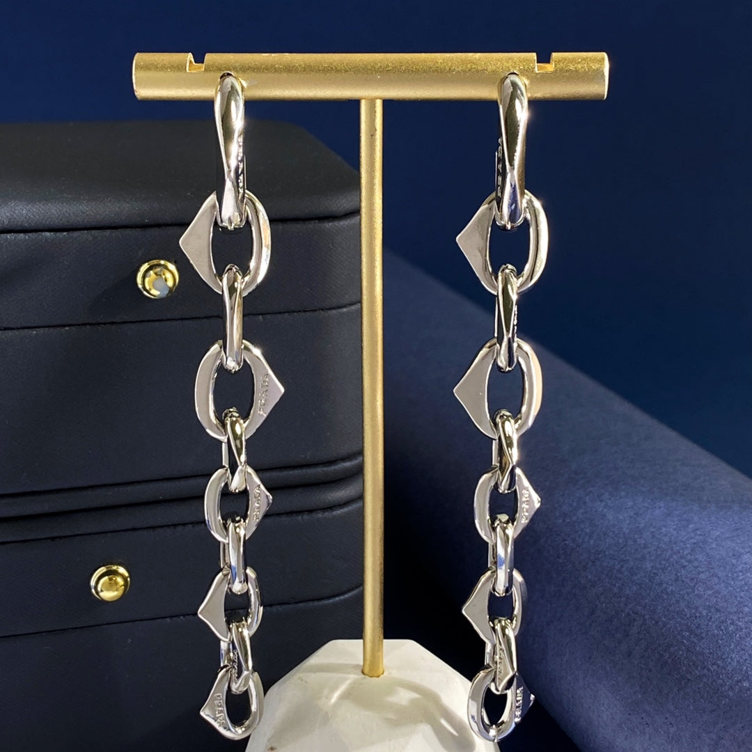 PRADA Brass Chain Earrings