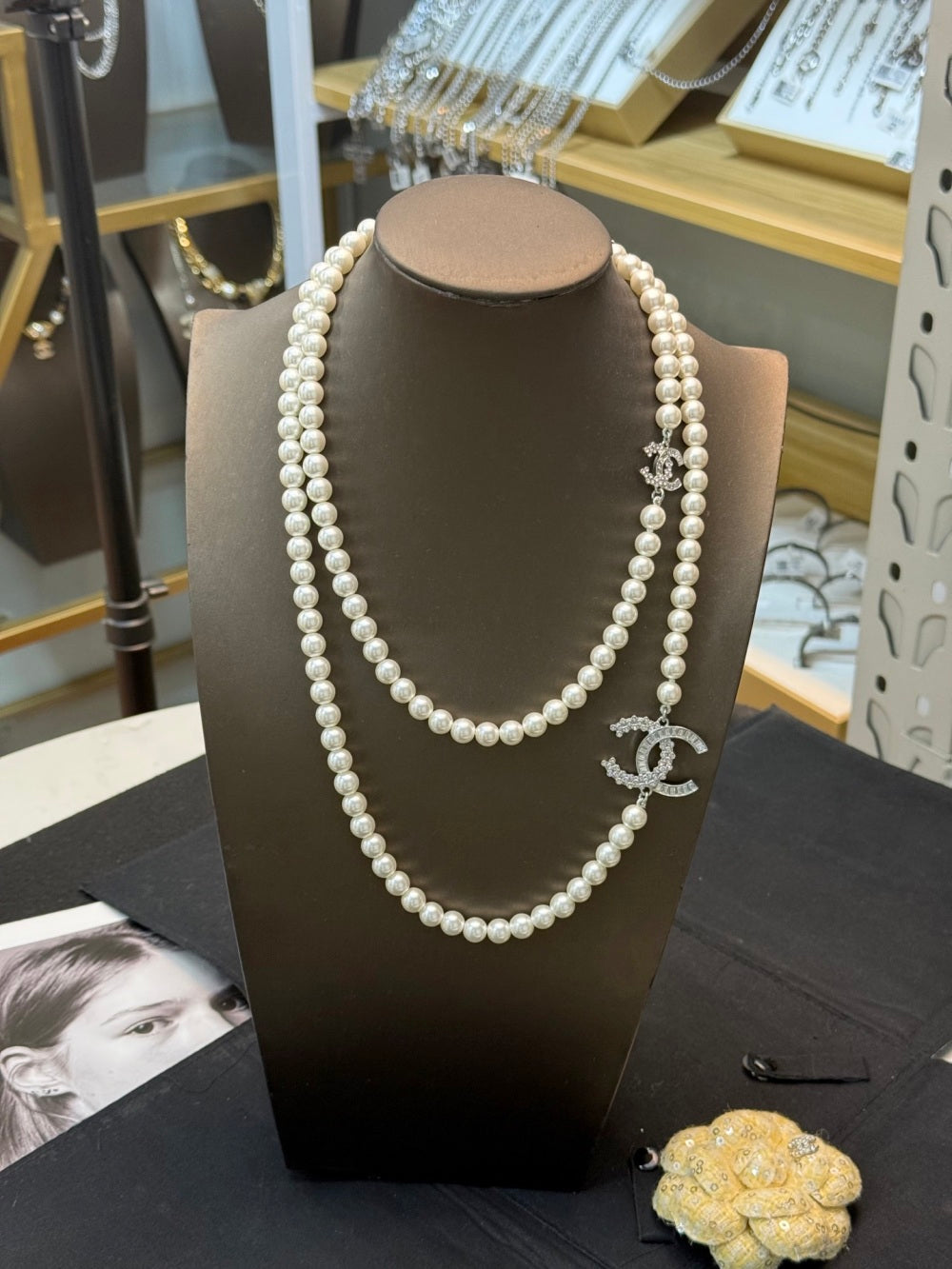 Chanel Pearl Crystal Necklace
