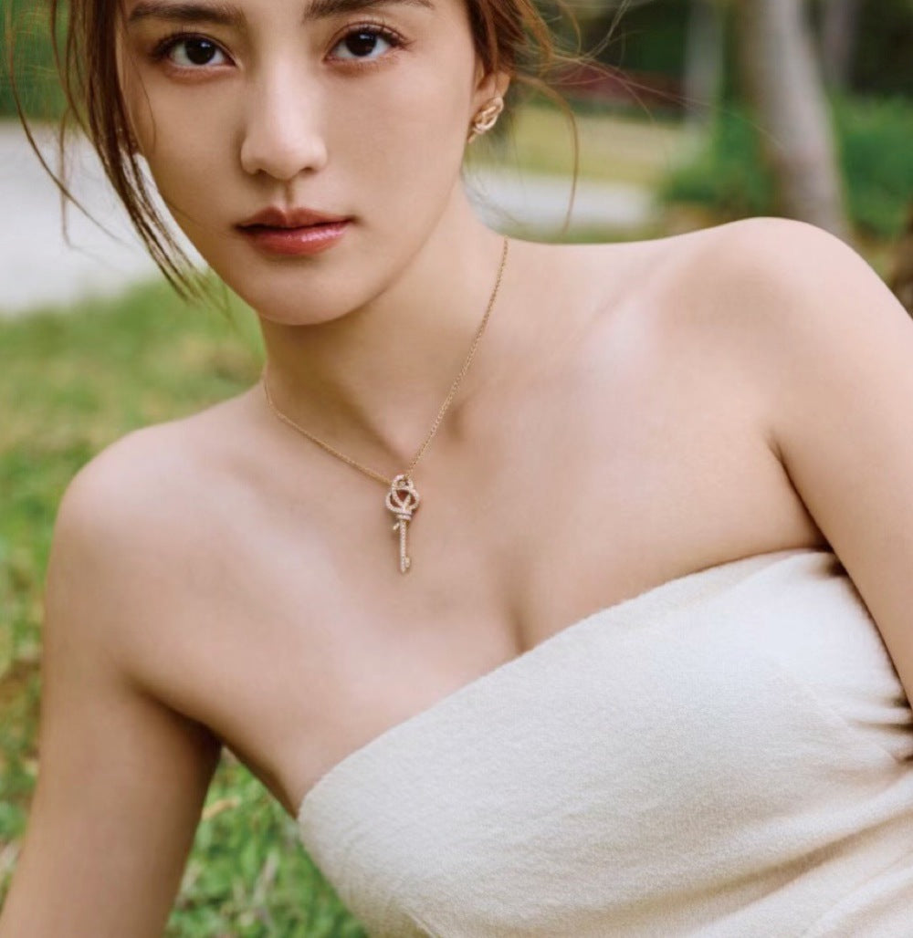 Tiffany & Co. Gold-Plated Crystal Necklace