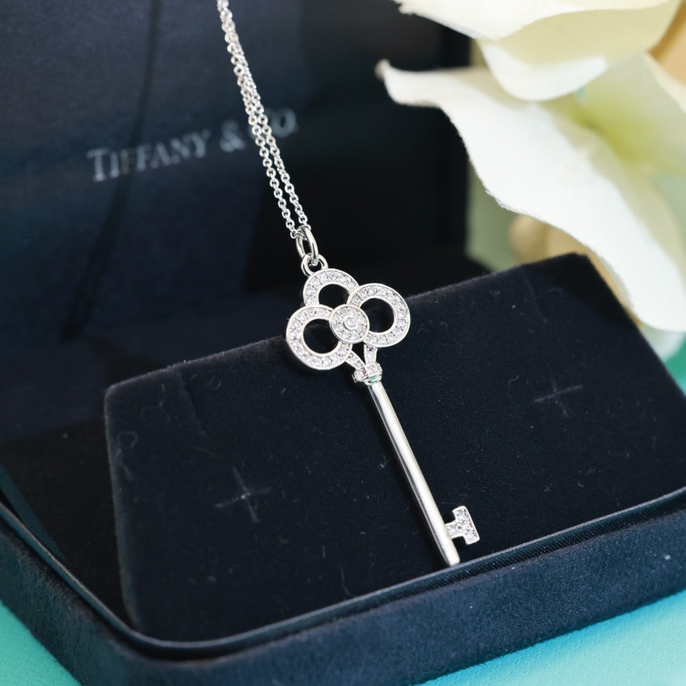 Tiffany & Co. Gold-Plated Key Motif Necklace