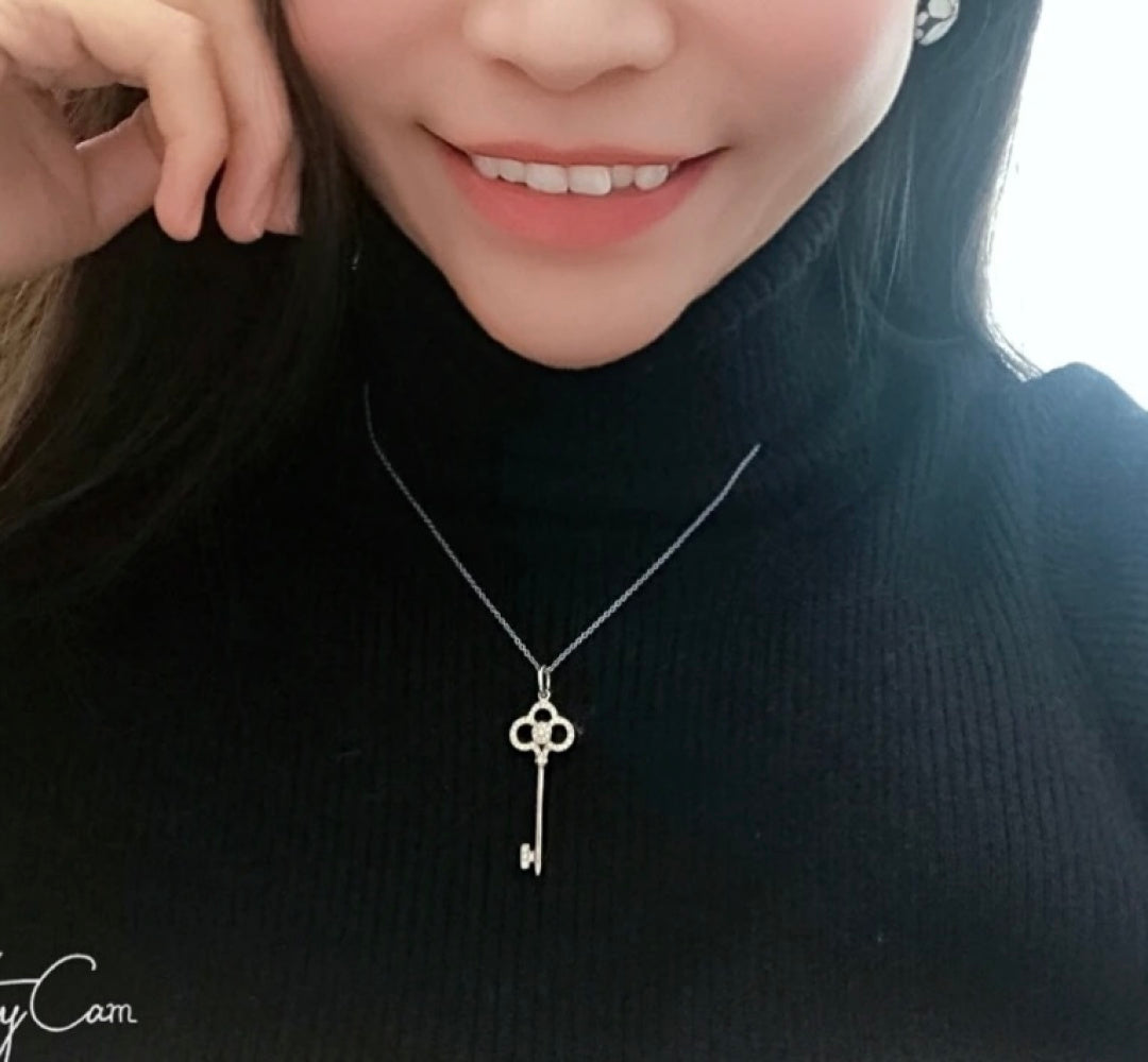 Tiffany & Co. Gold-Plated Key Motif Necklace