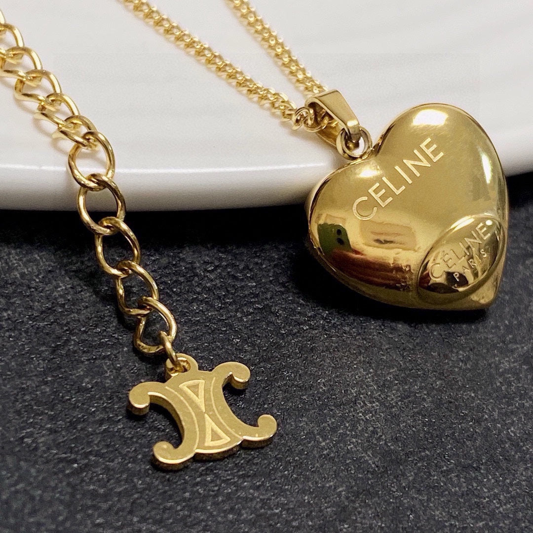 CELINE Gold-Plated Stainless Steel Necklace
