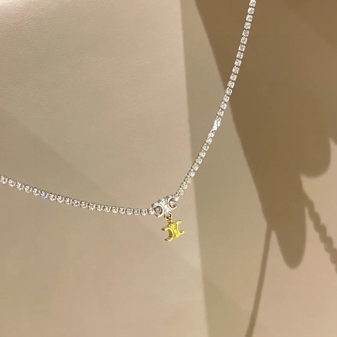 CELINE Crystal Triomphe Necklace