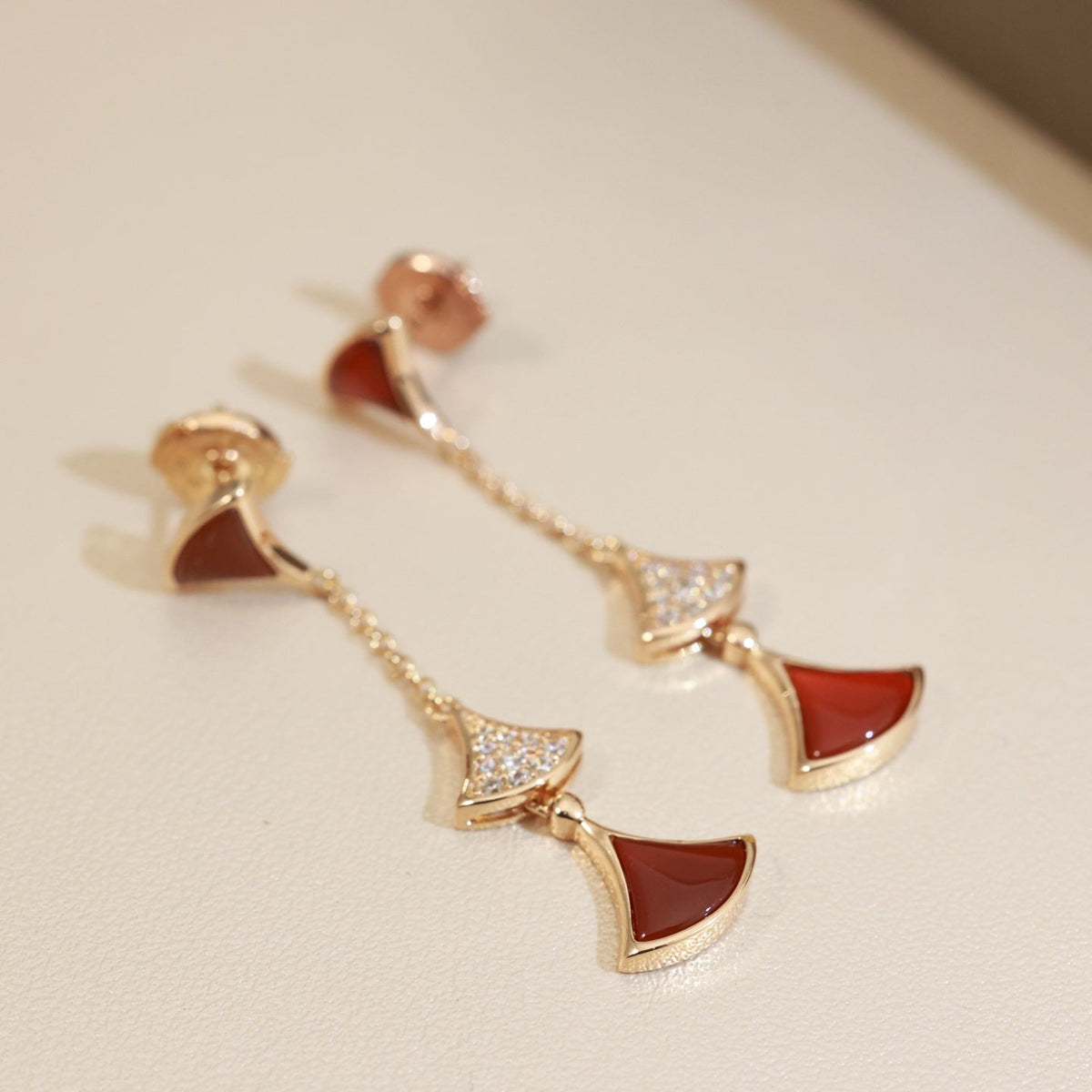 BVLGARI Long Floral Drop Earrings
