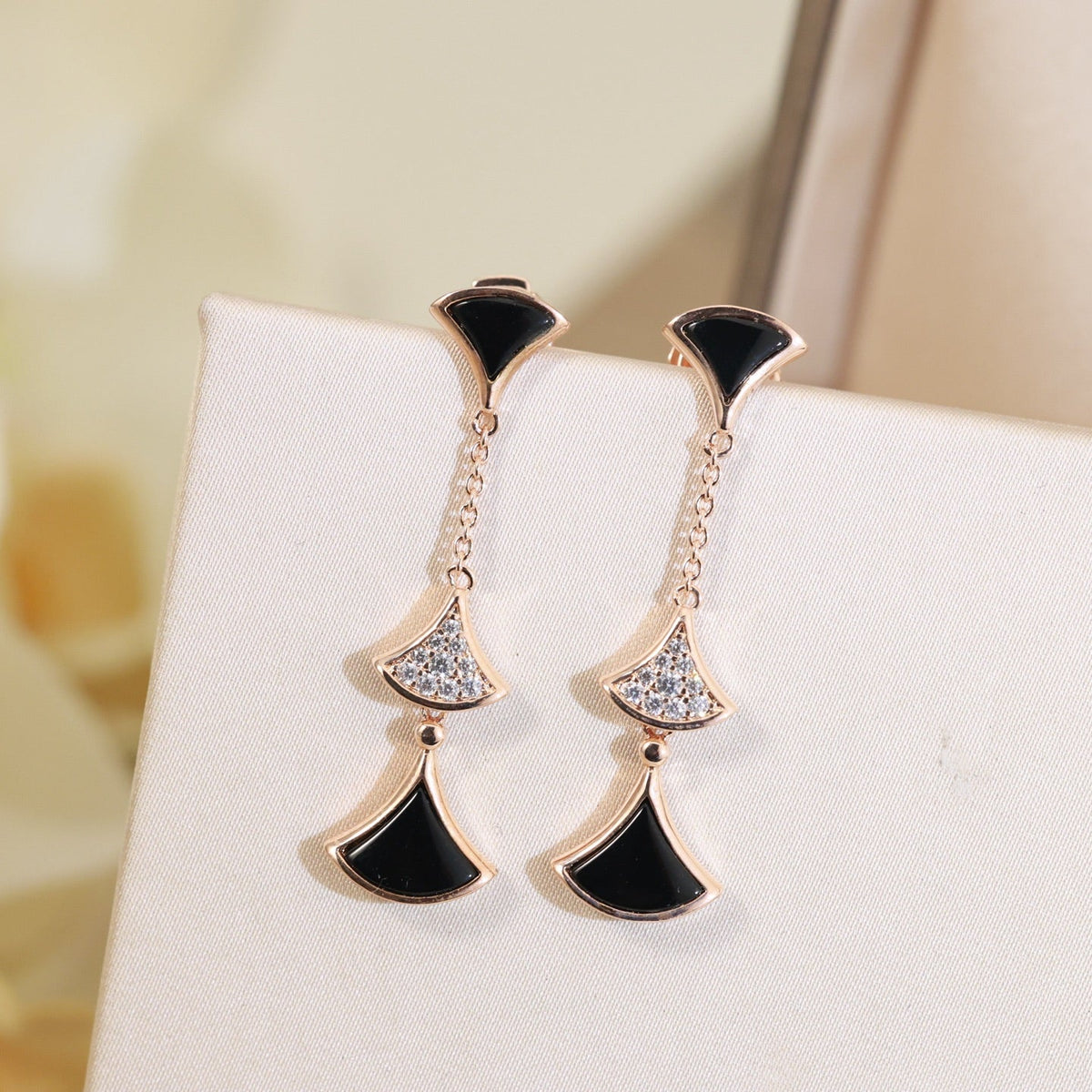 BVLGARI 925 Silver Crystal Earrings