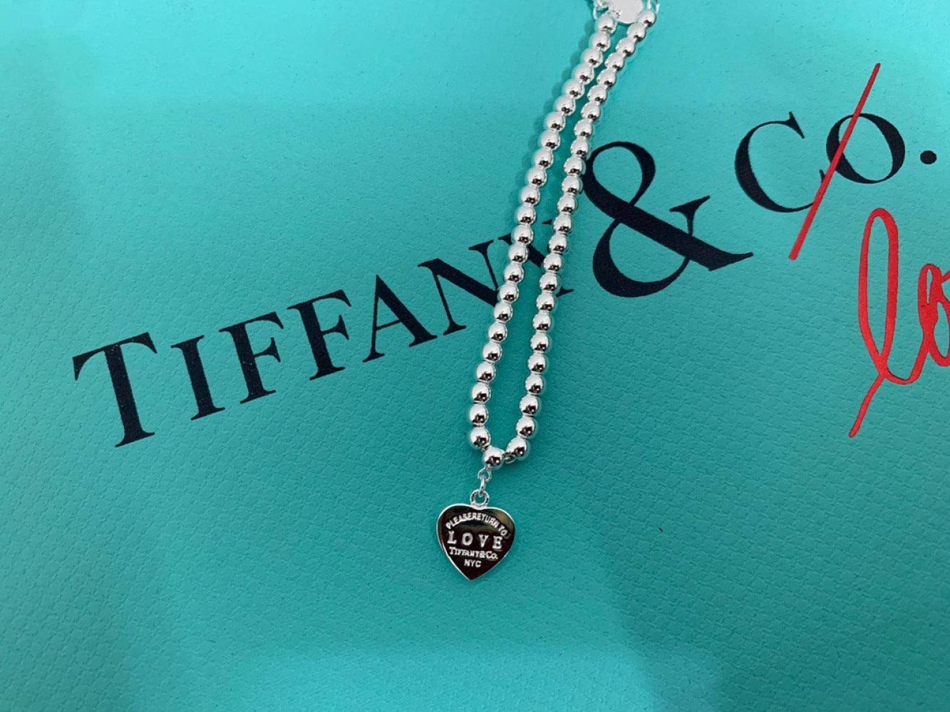 Tiffany & Co. 925 Silver Heart Bracelet