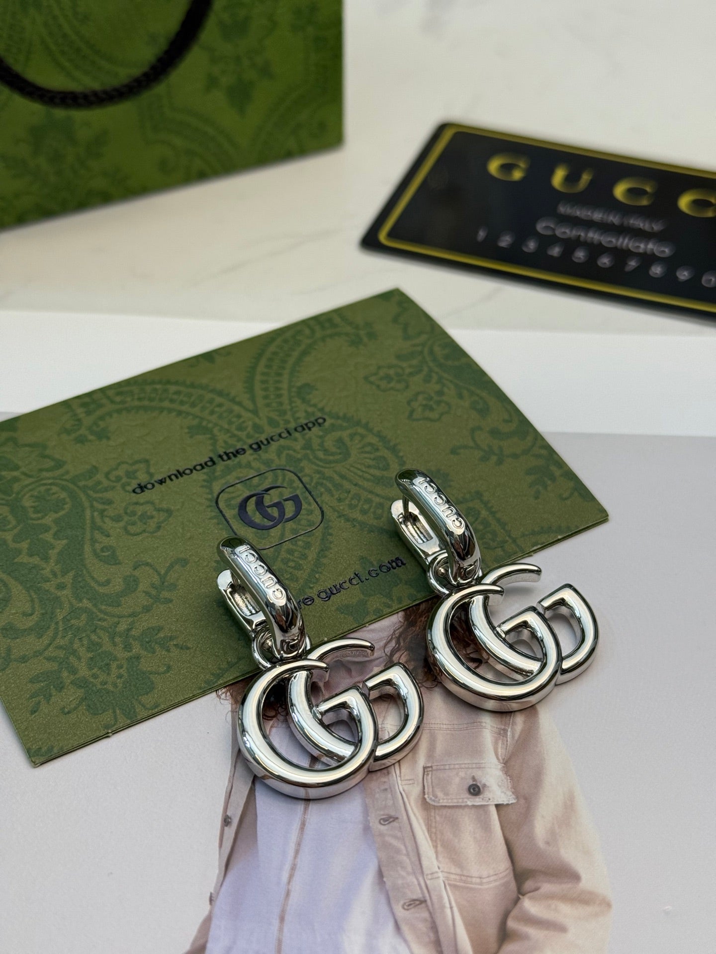 Gucci Brass Vintage Earrings