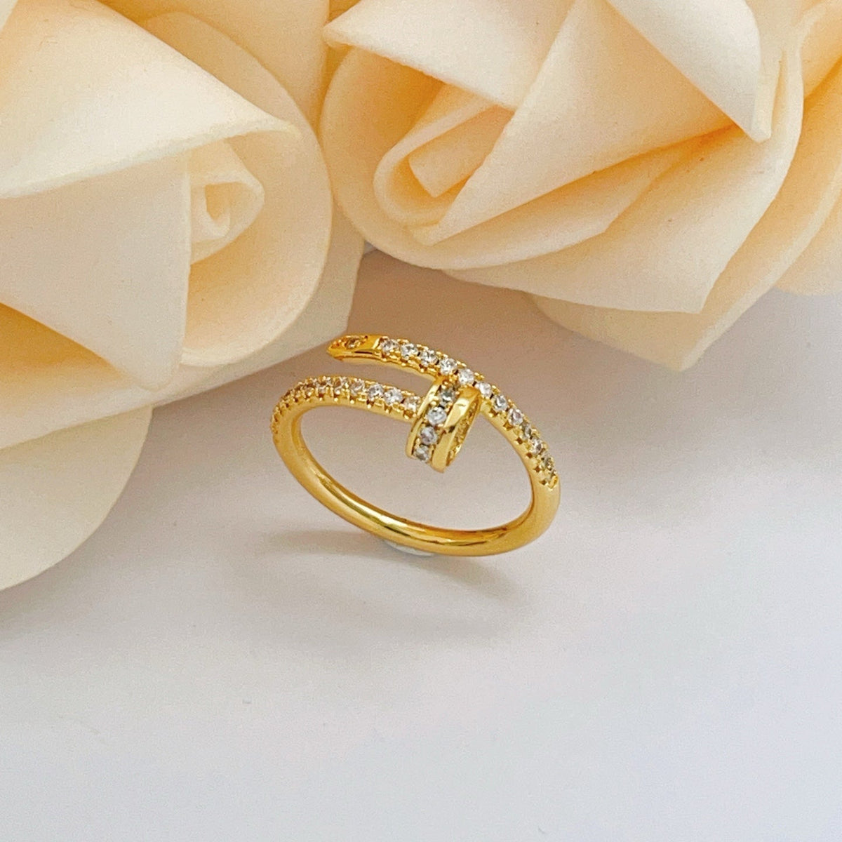 Cartier Gold Diamond-Set Nail Ring