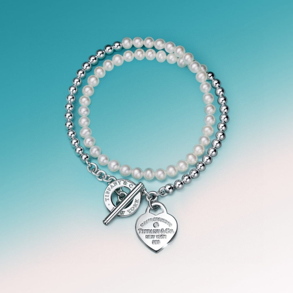 Tiffany & Co. Pearl Heart Bracelet
