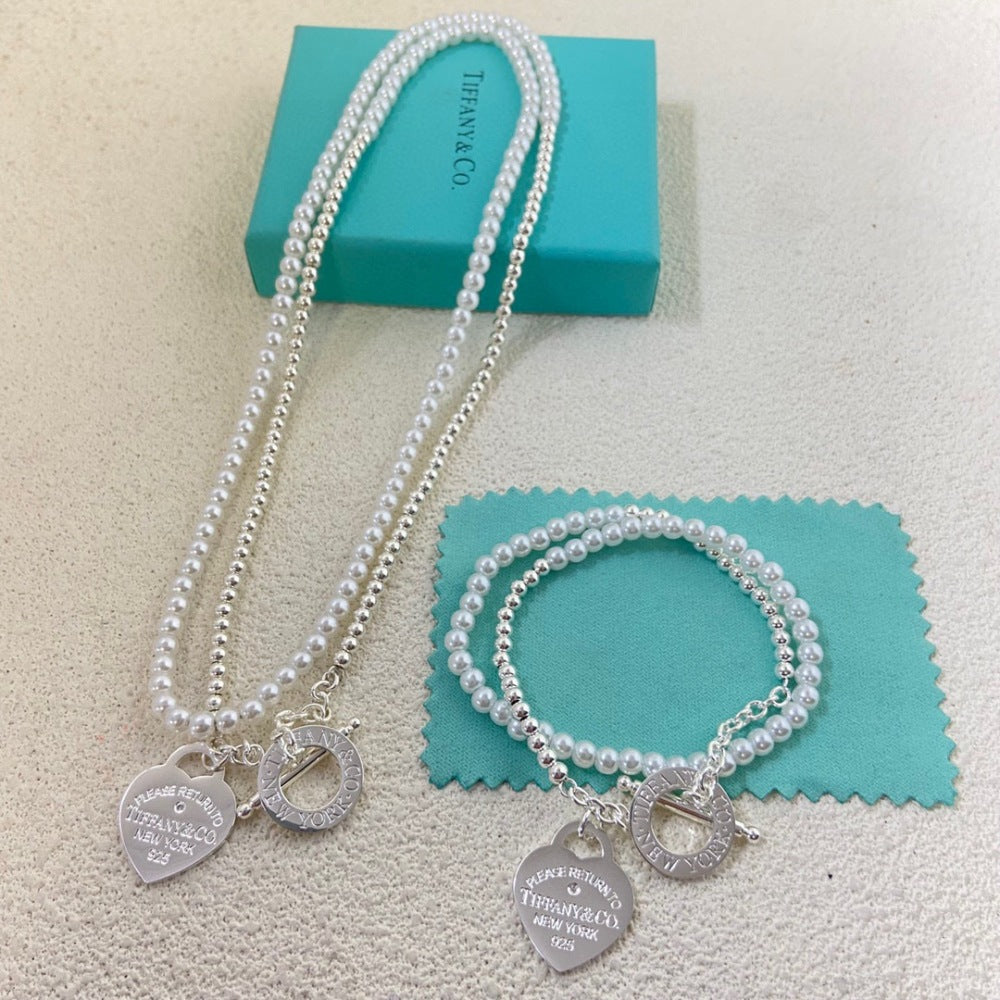 Tiffany & Co. Pearl Heart Bracelet