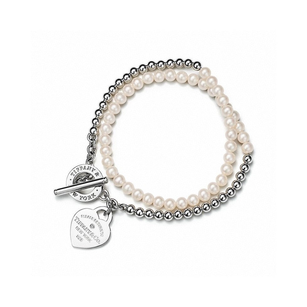 Tiffany & Co. Pearl Heart Bracelet