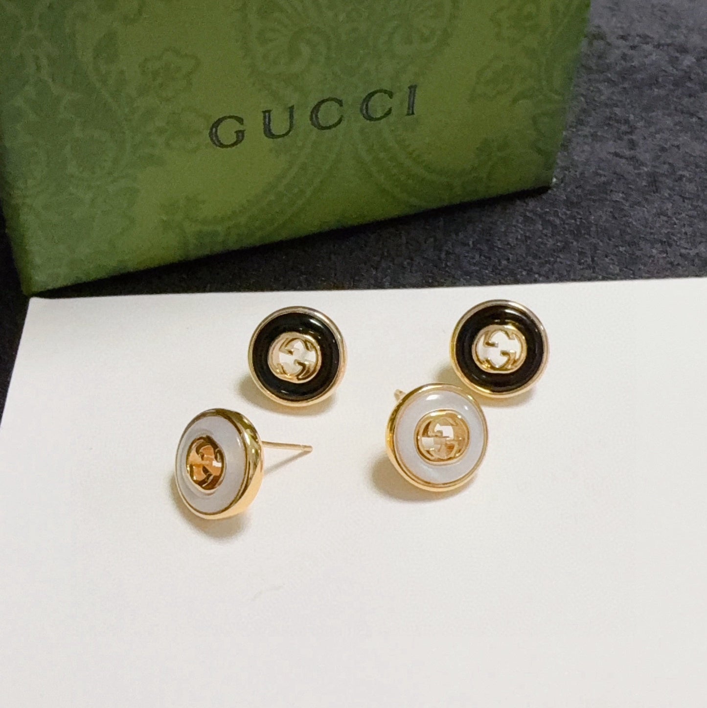 Gucci Brass Double G Earrings
