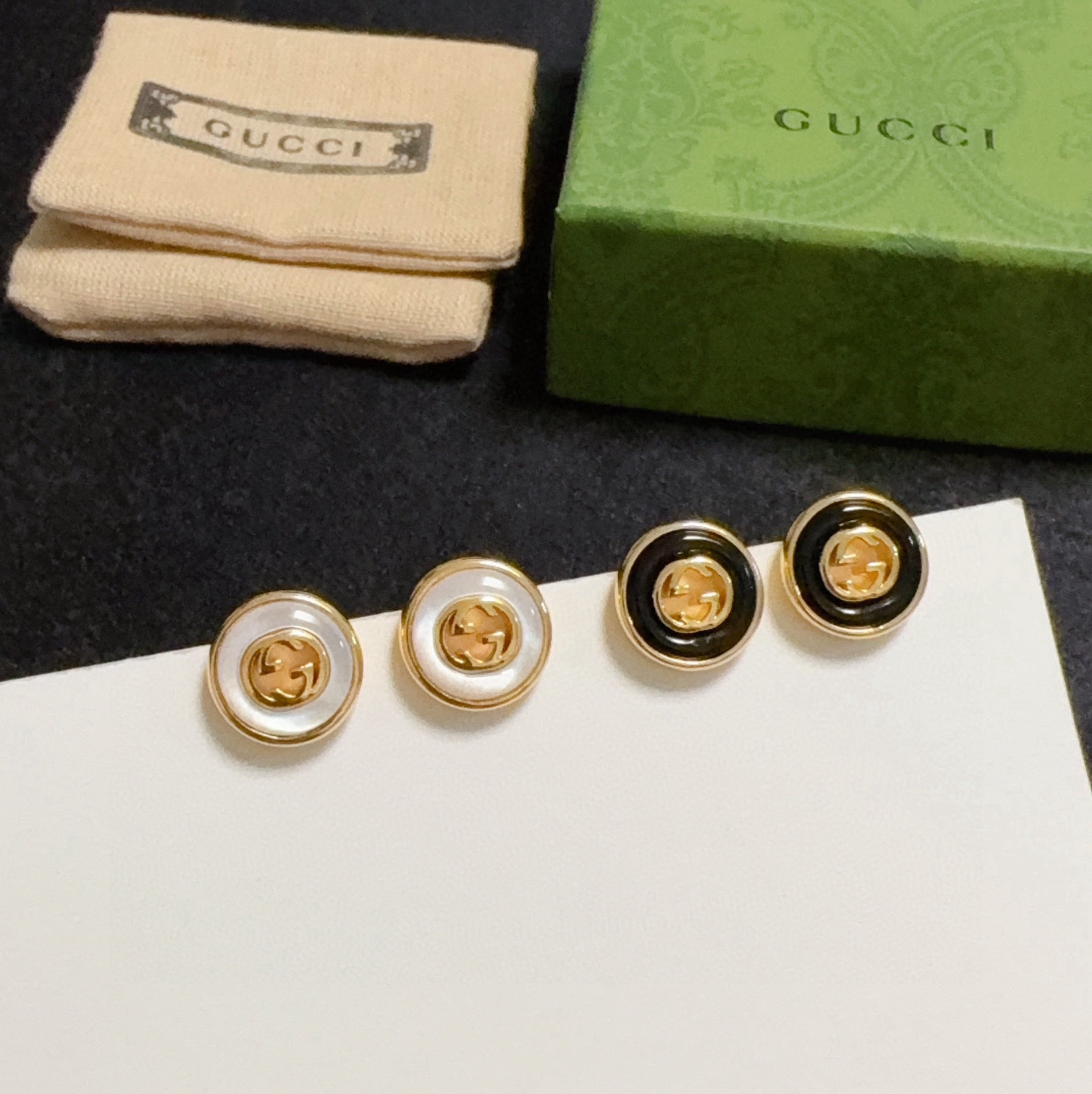 Gucci Brass Double G Earrings