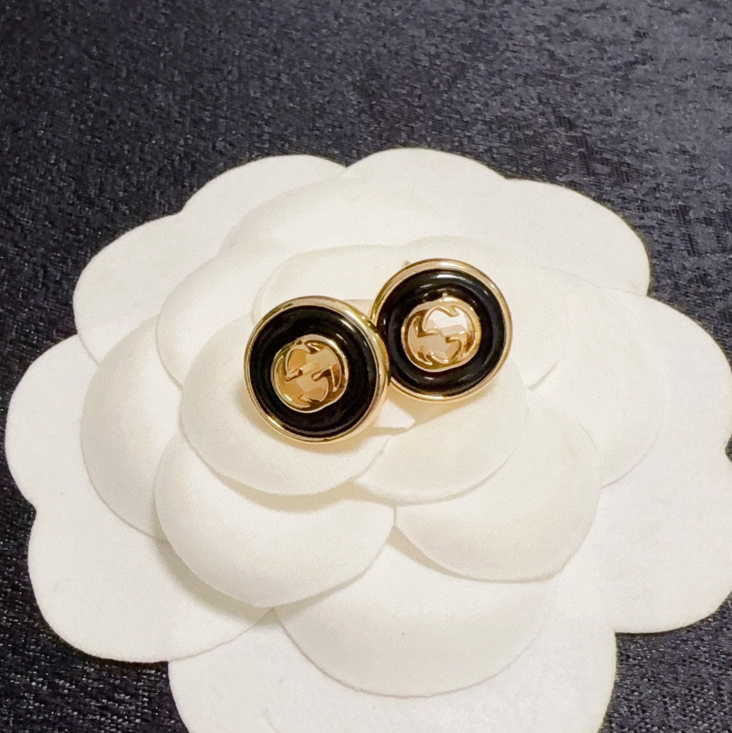 Gucci Brass Double G Earrings