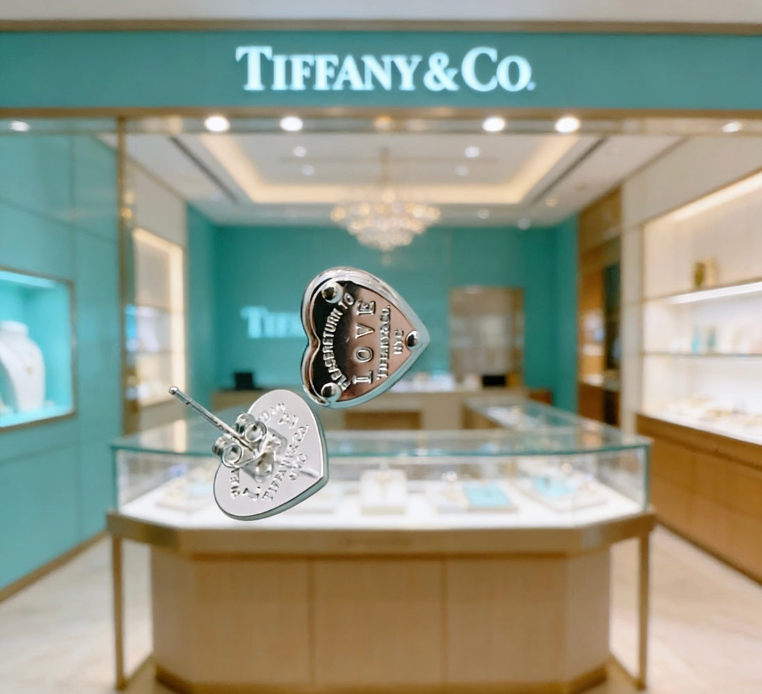 Tiffany & Co. Heart Key Motif Earrings
