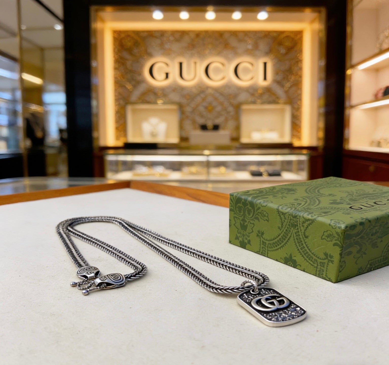Gucci Vintage Double G Necklace
