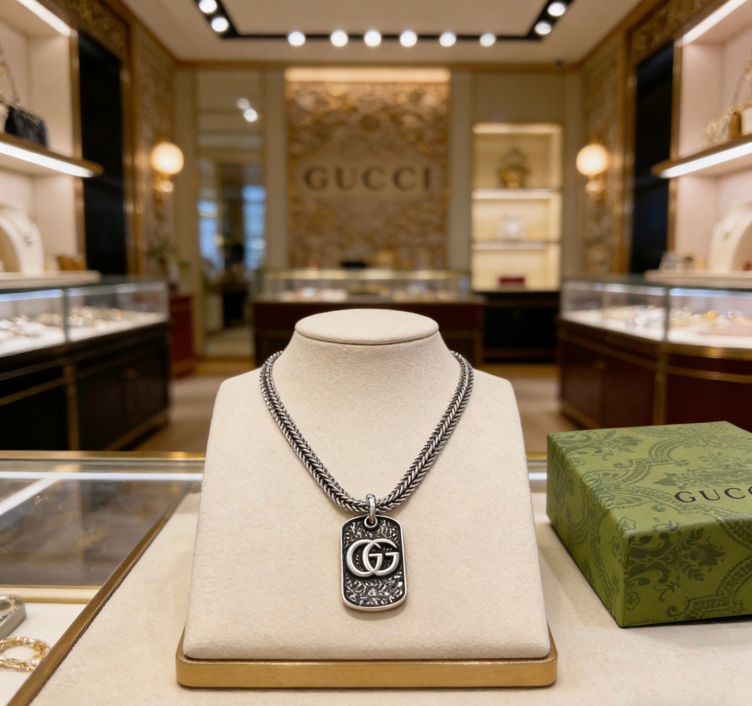 Gucci Vintage Double G Necklace