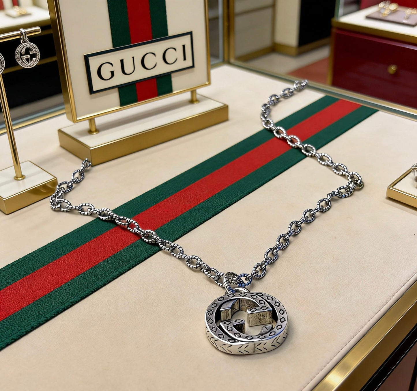 Gucci Vintage Double G Necklace