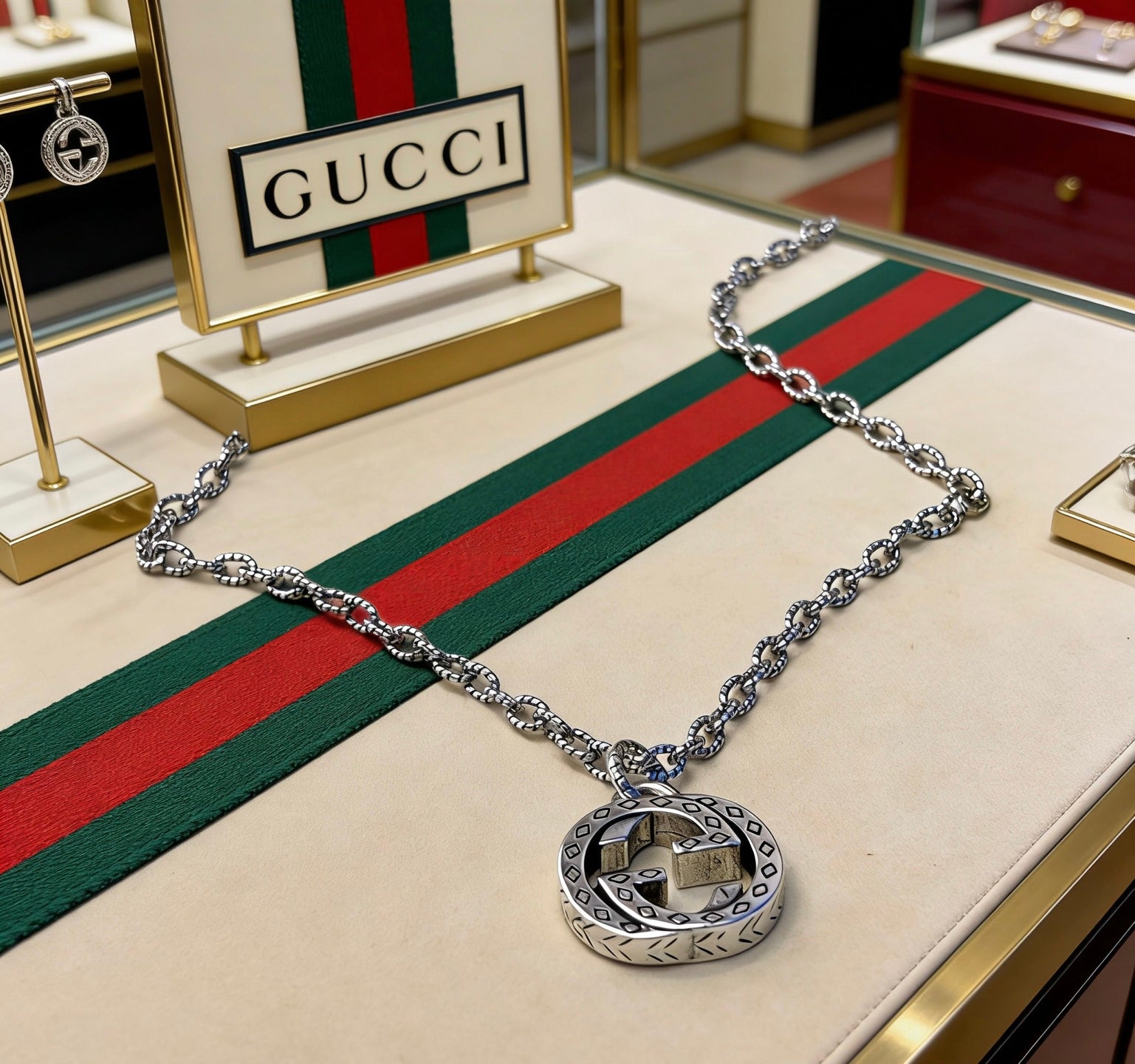 Gucci Vintage Double G Necklace