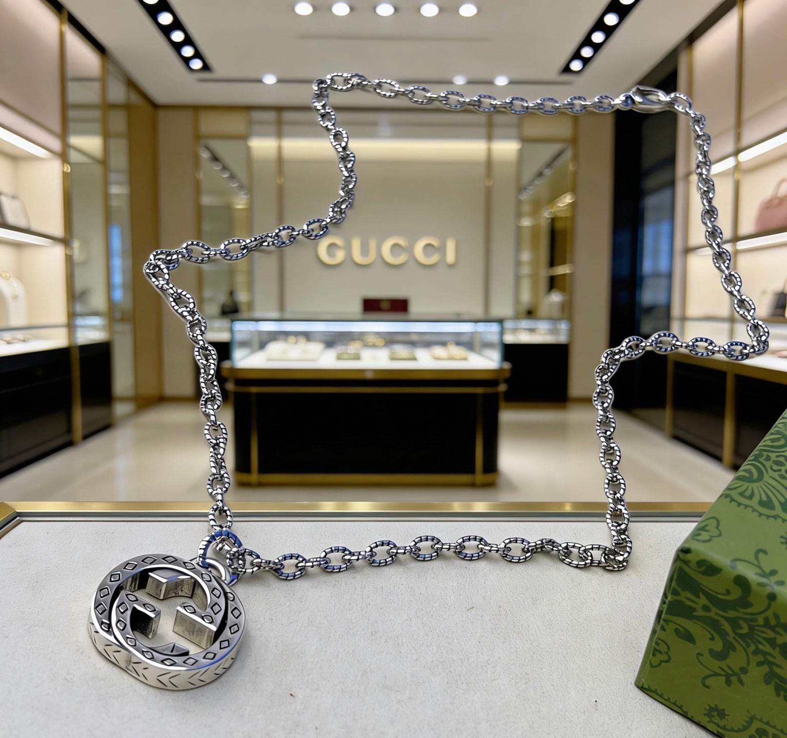 Gucci Vintage Double G Necklace