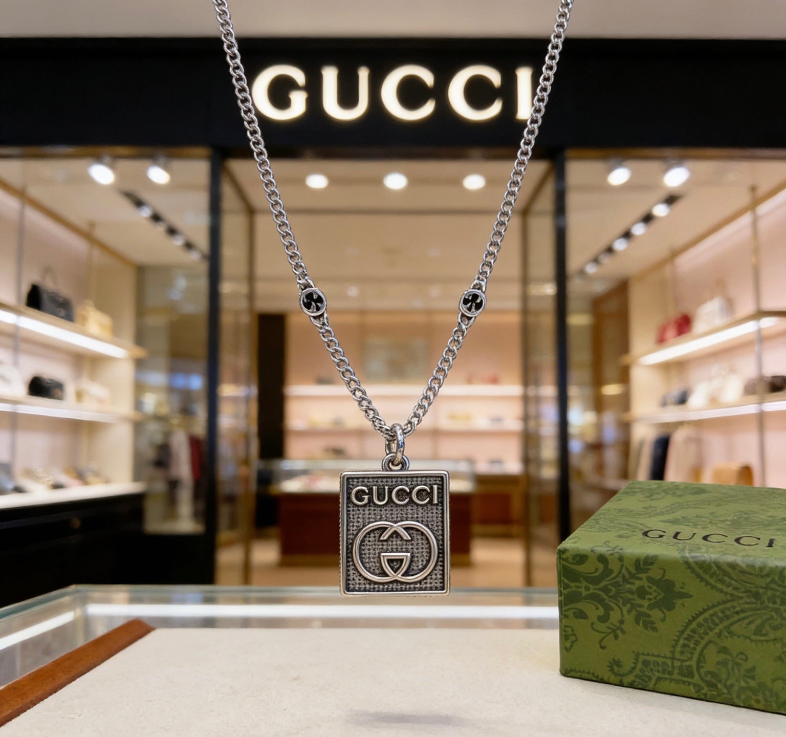 Gucci Vintage Double G Necklace