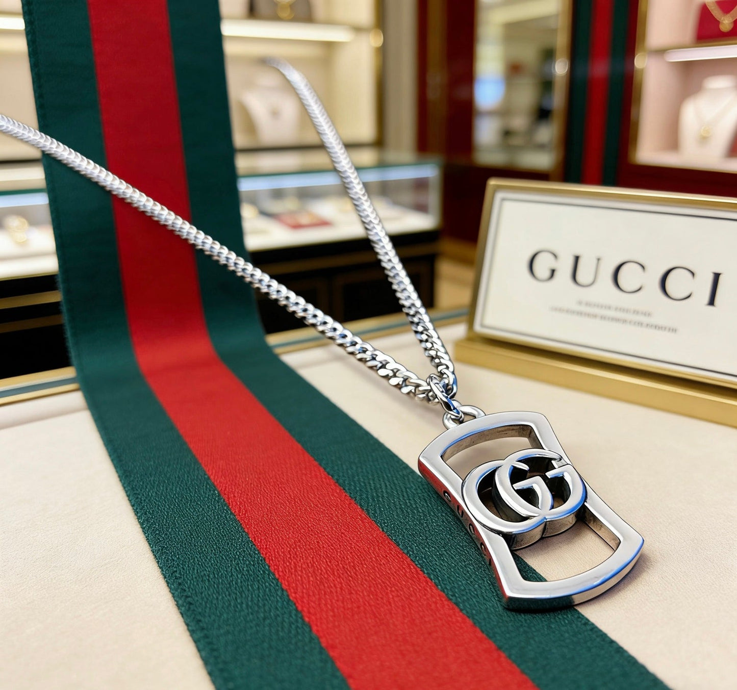 Gucci Vintage Double G Necklace