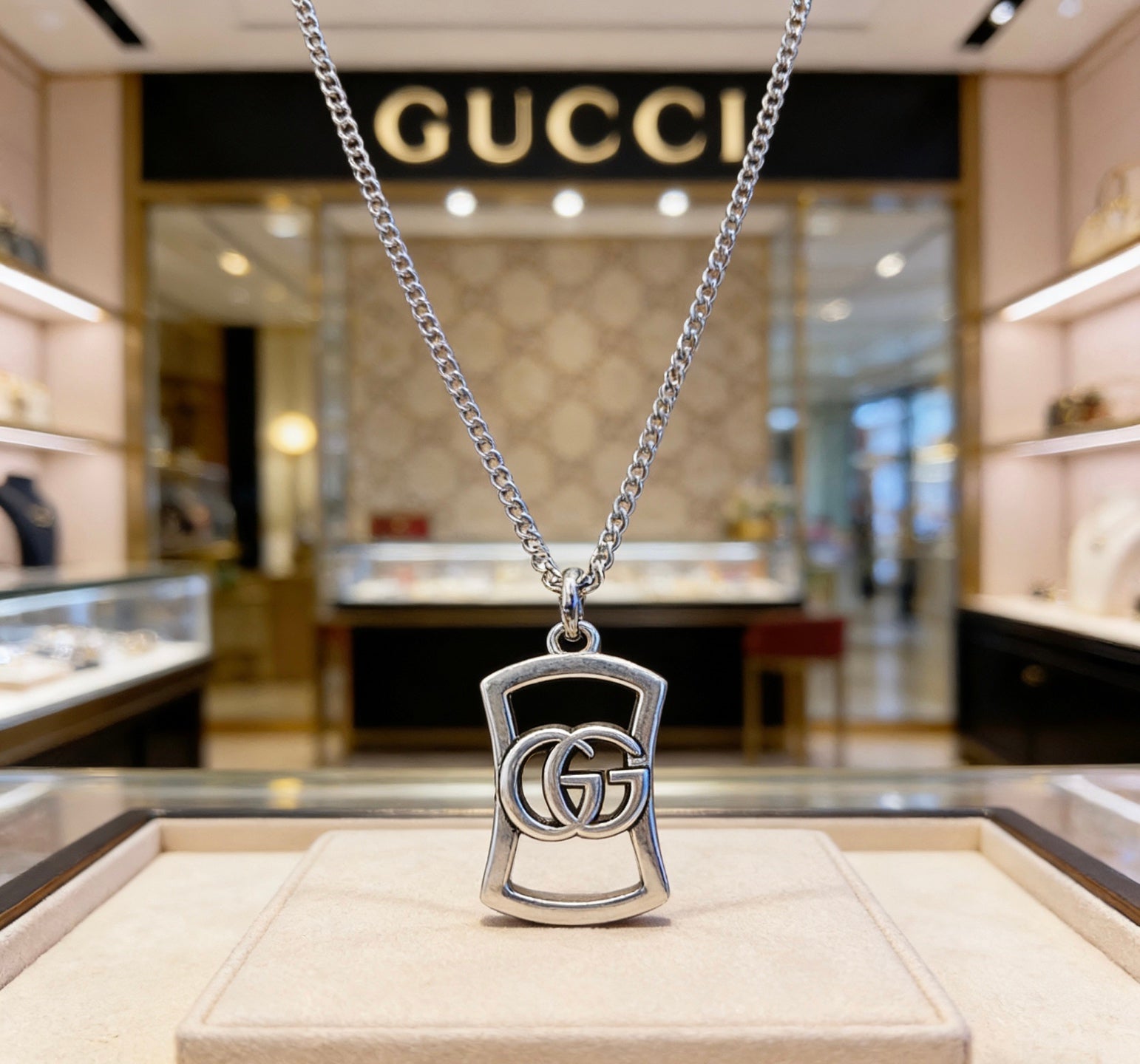 Gucci Vintage Double G Necklace