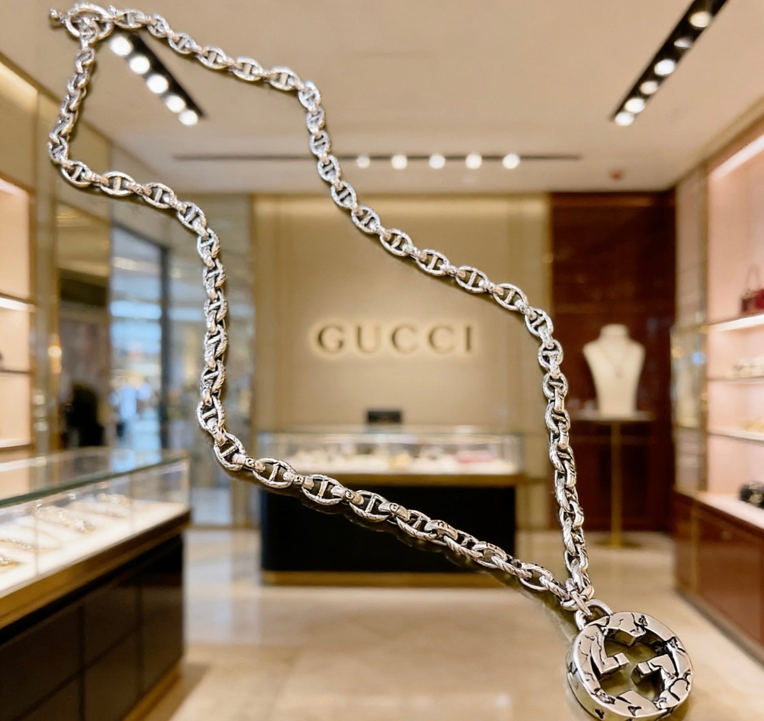 Gucci Vintage Double G Necklace
