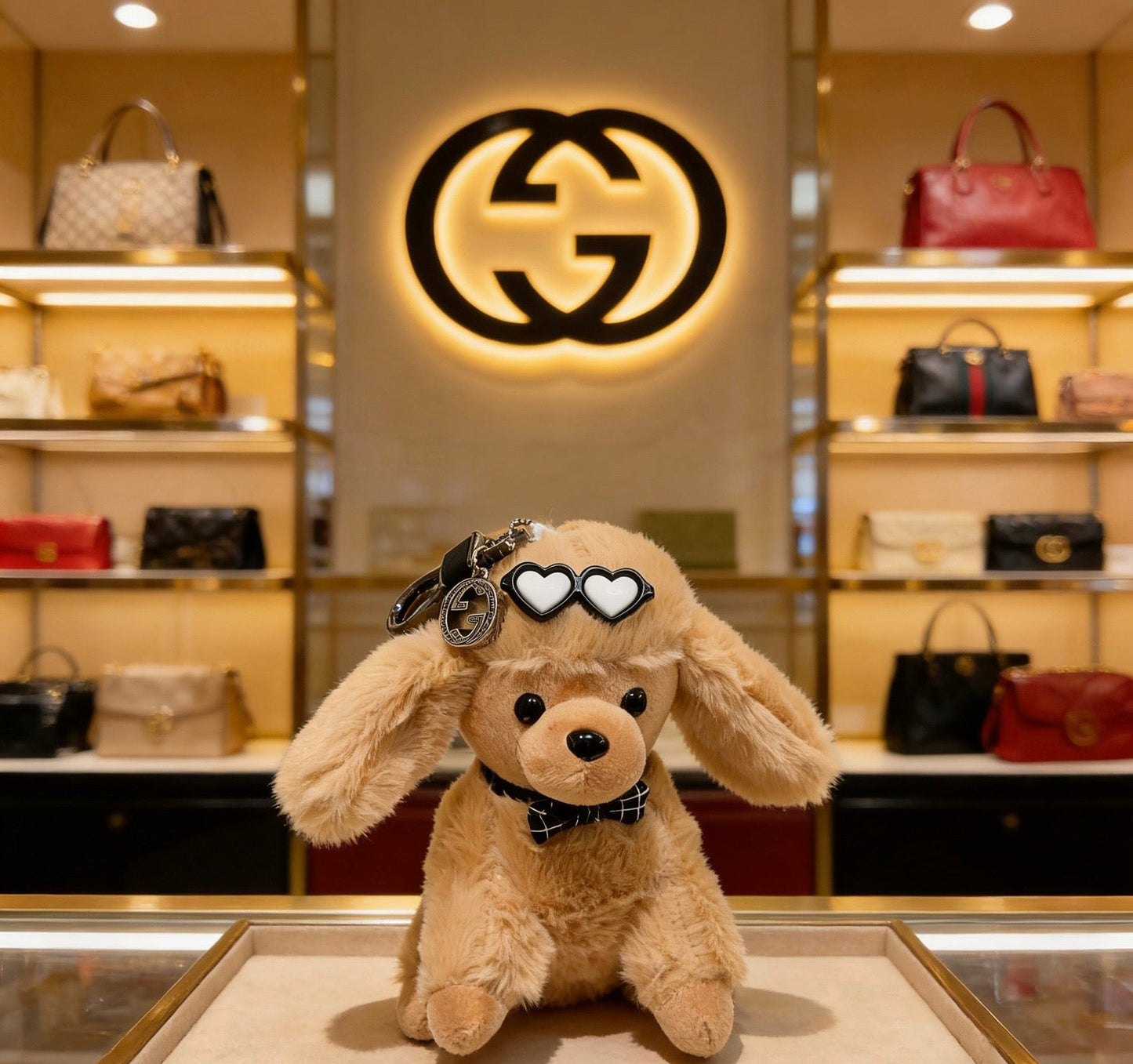 Gucci Vintage Double G Keychain