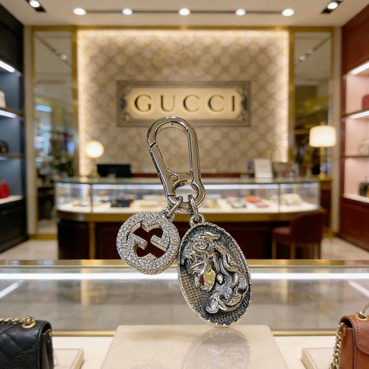Gucci Vintage Double G Keychain