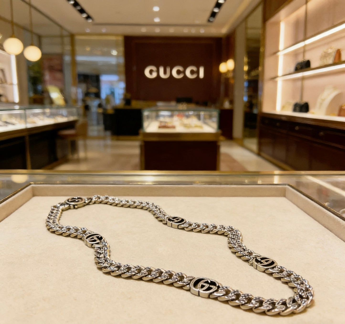 Gucci Vintage Double G Necklace