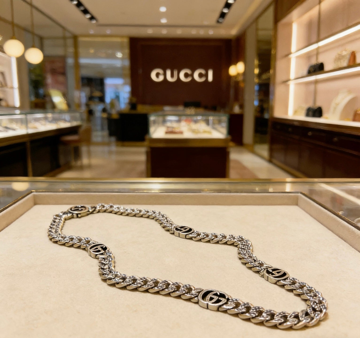 Gucci Vintage Double G Necklace