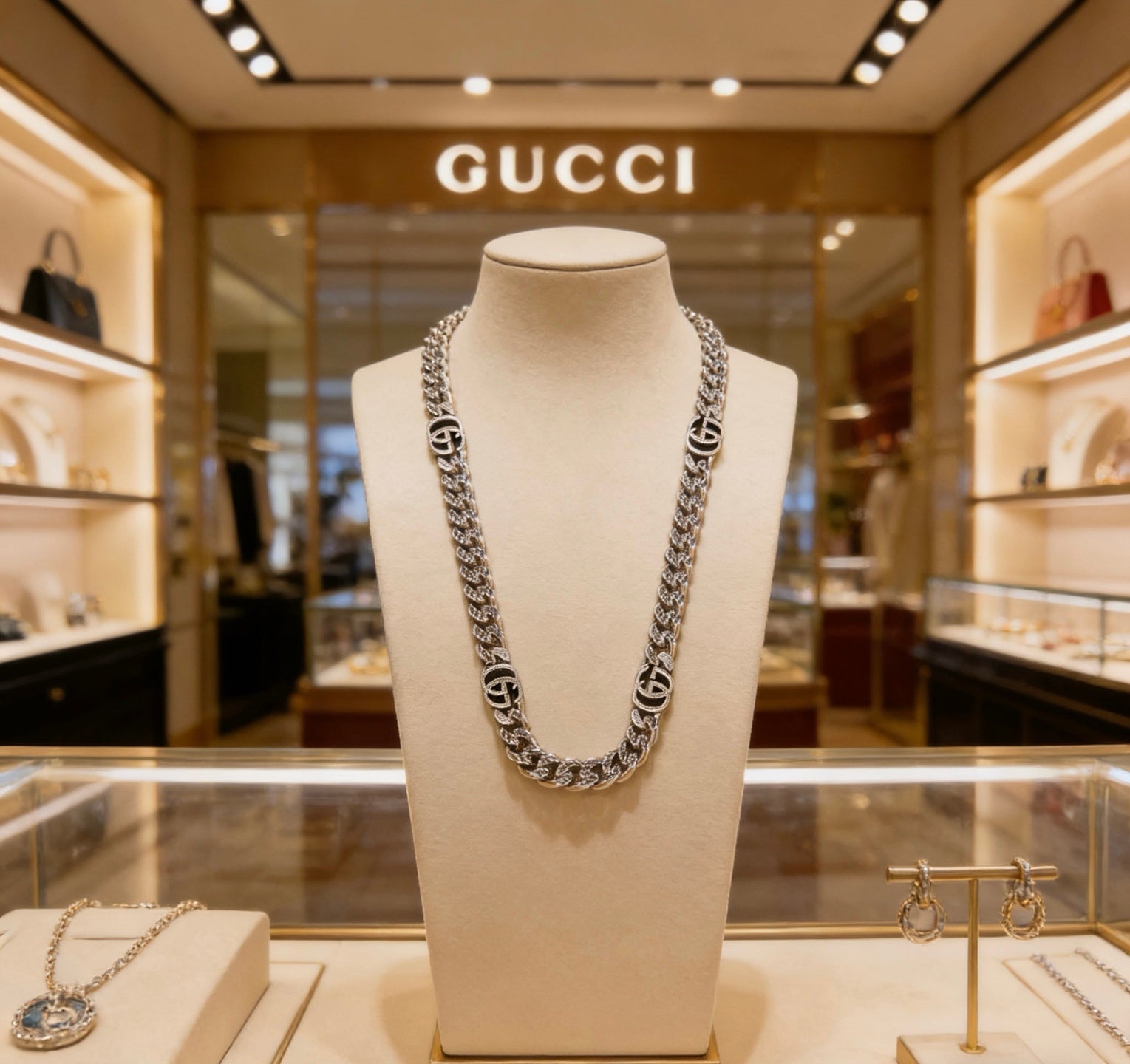 Gucci Vintage Double G Necklace