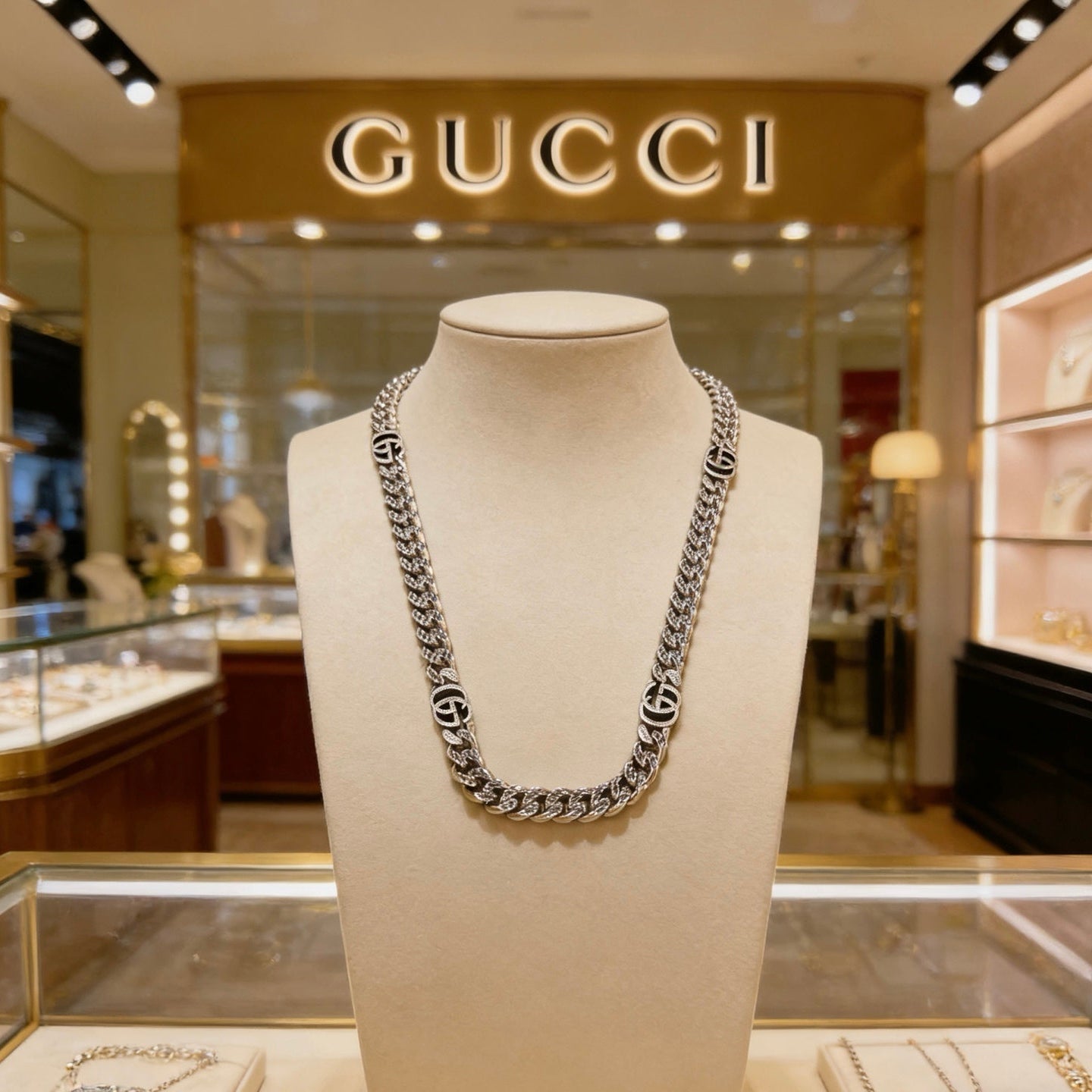 Gucci Vintage Double G Necklace