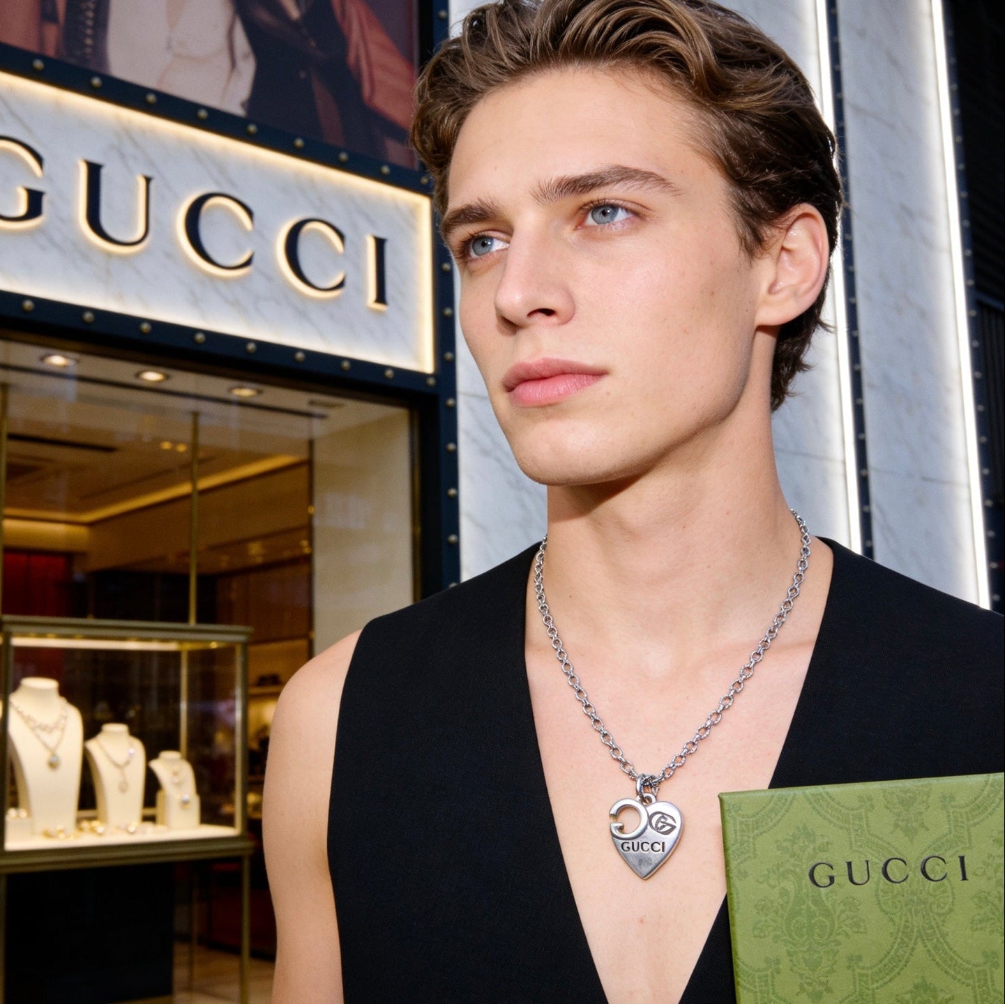 Gucci Vintage Double G Necklace