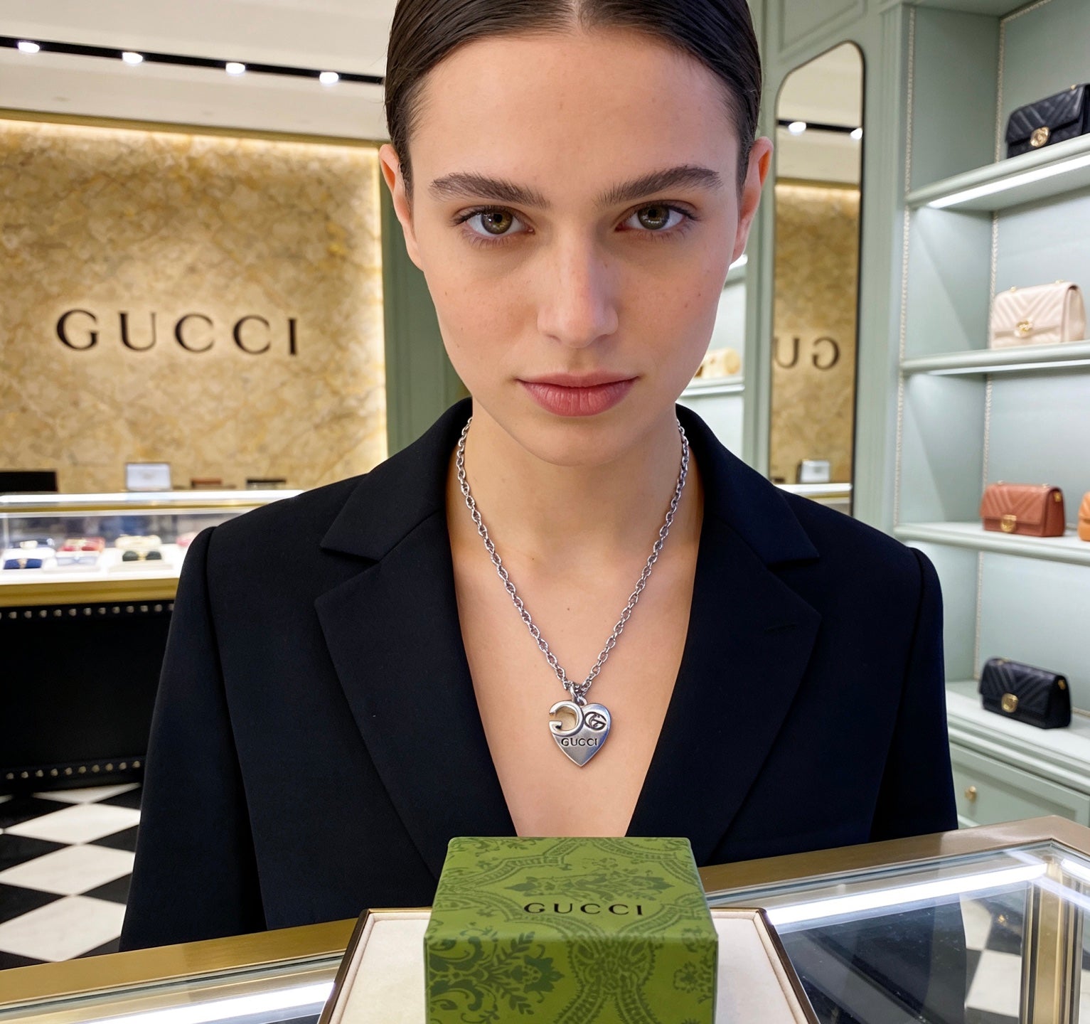 Gucci Vintage Double G Necklace