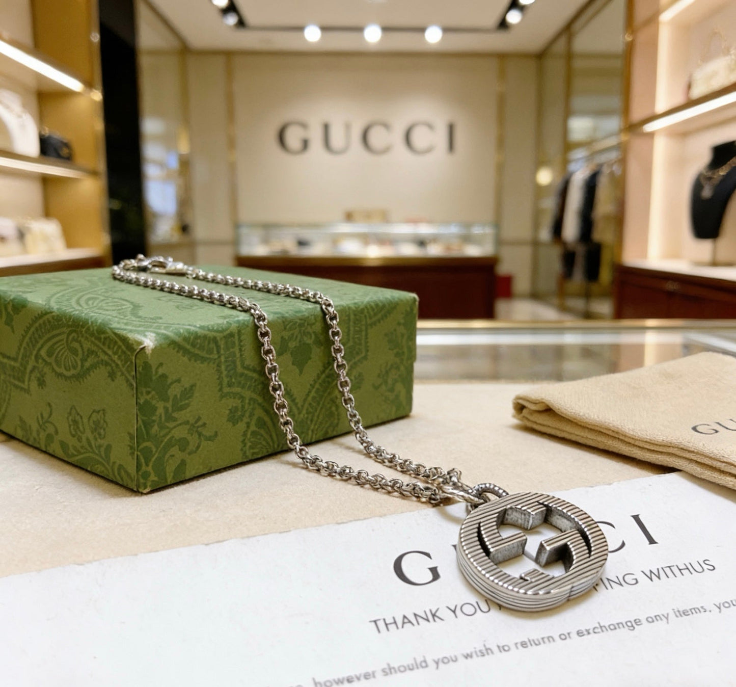 Gucci Vintage Double G Necklace