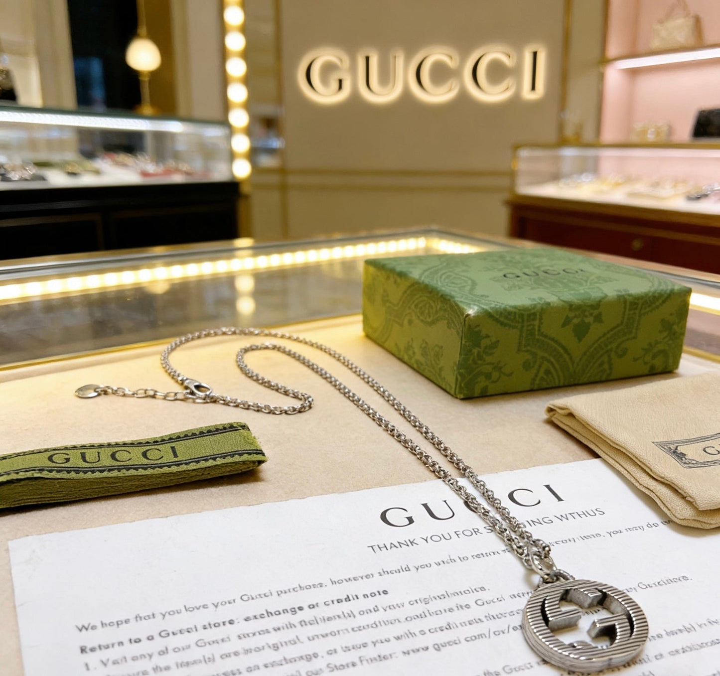 Gucci Vintage Double G Necklace