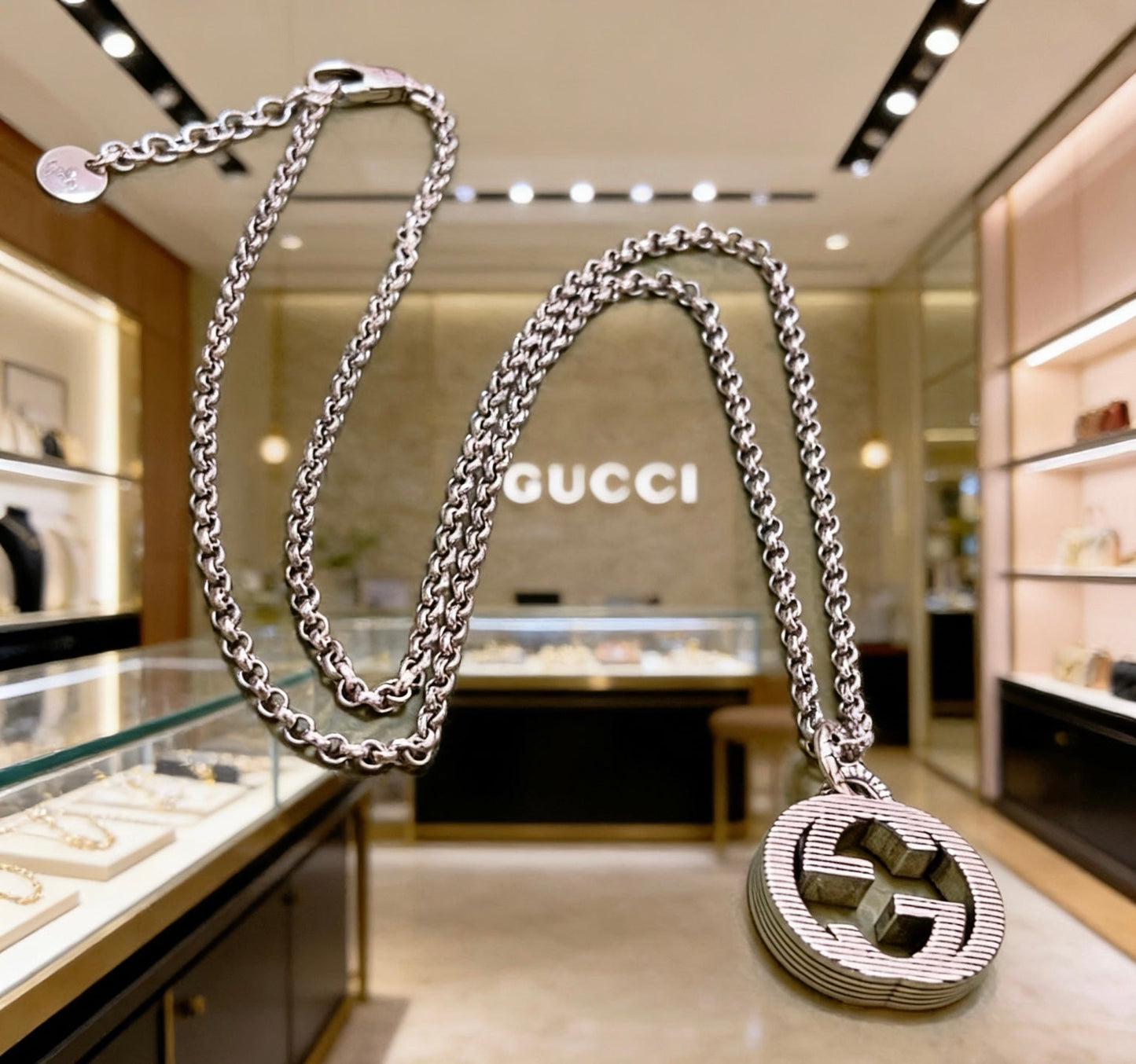 Gucci Vintage Double G Necklace