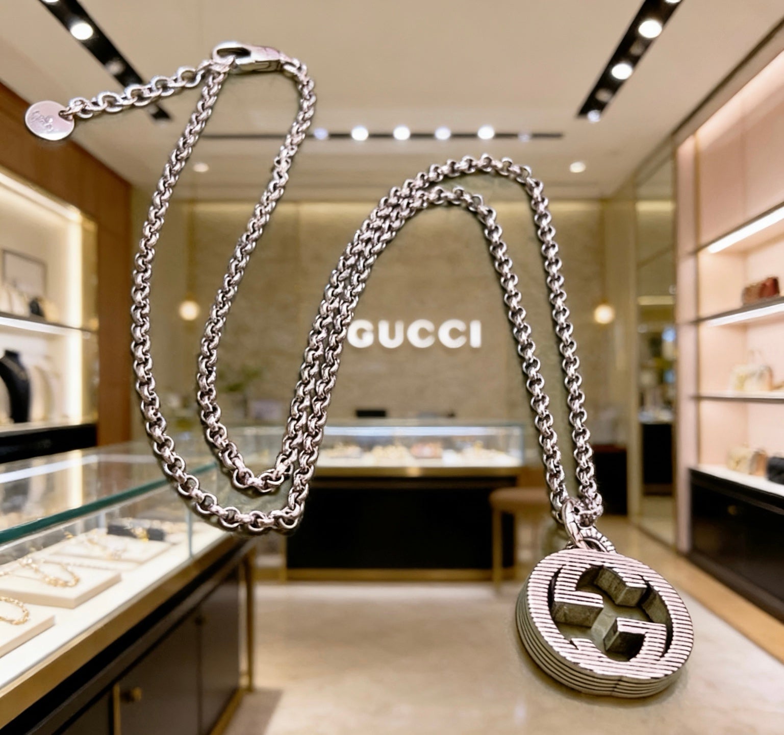 Gucci Vintage Double G Necklace