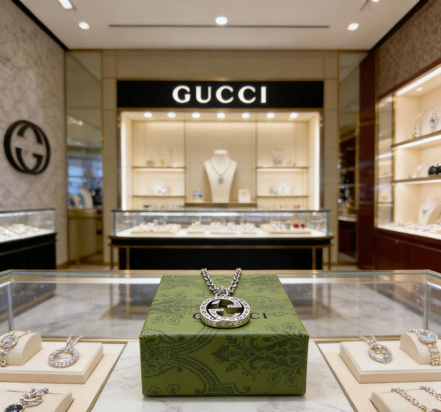 Gucci Vintage Double G Necklace