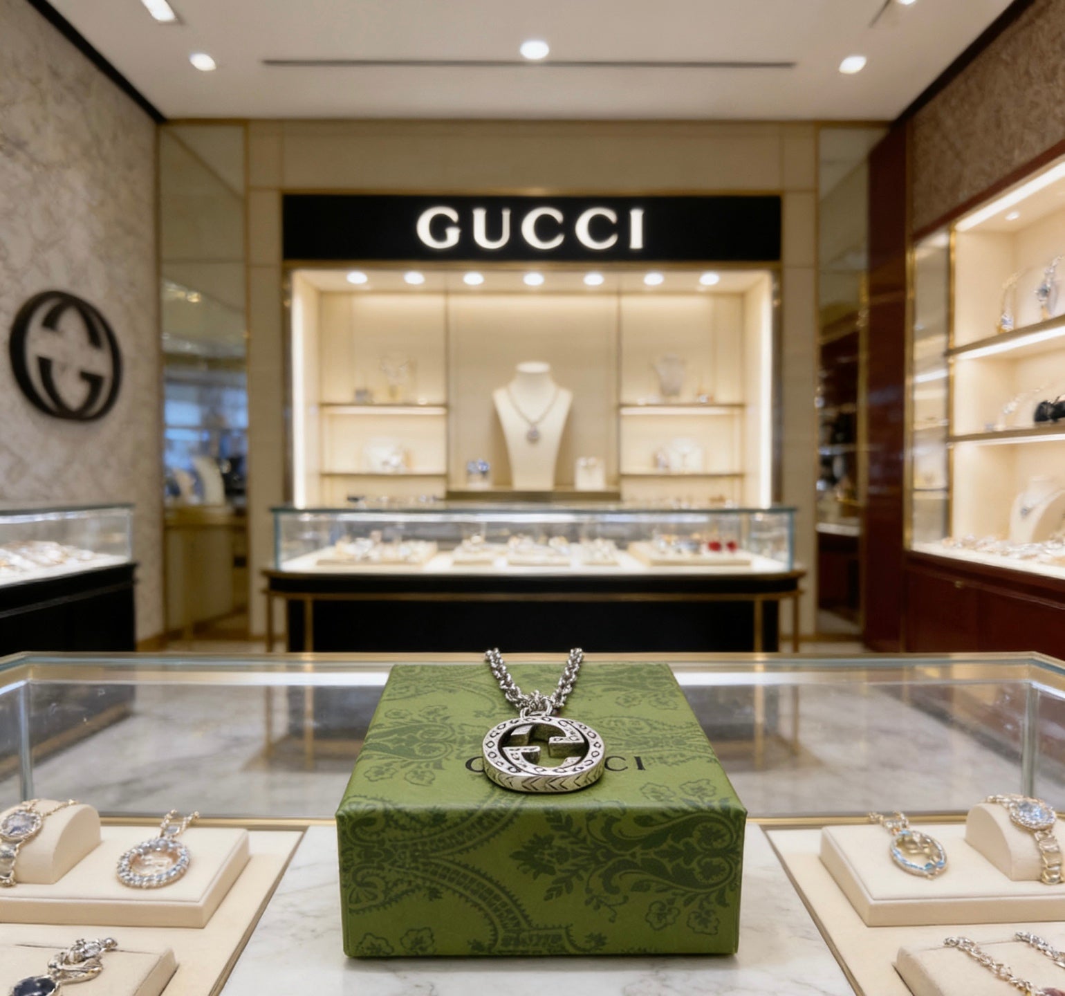 Gucci Vintage Double G Necklace