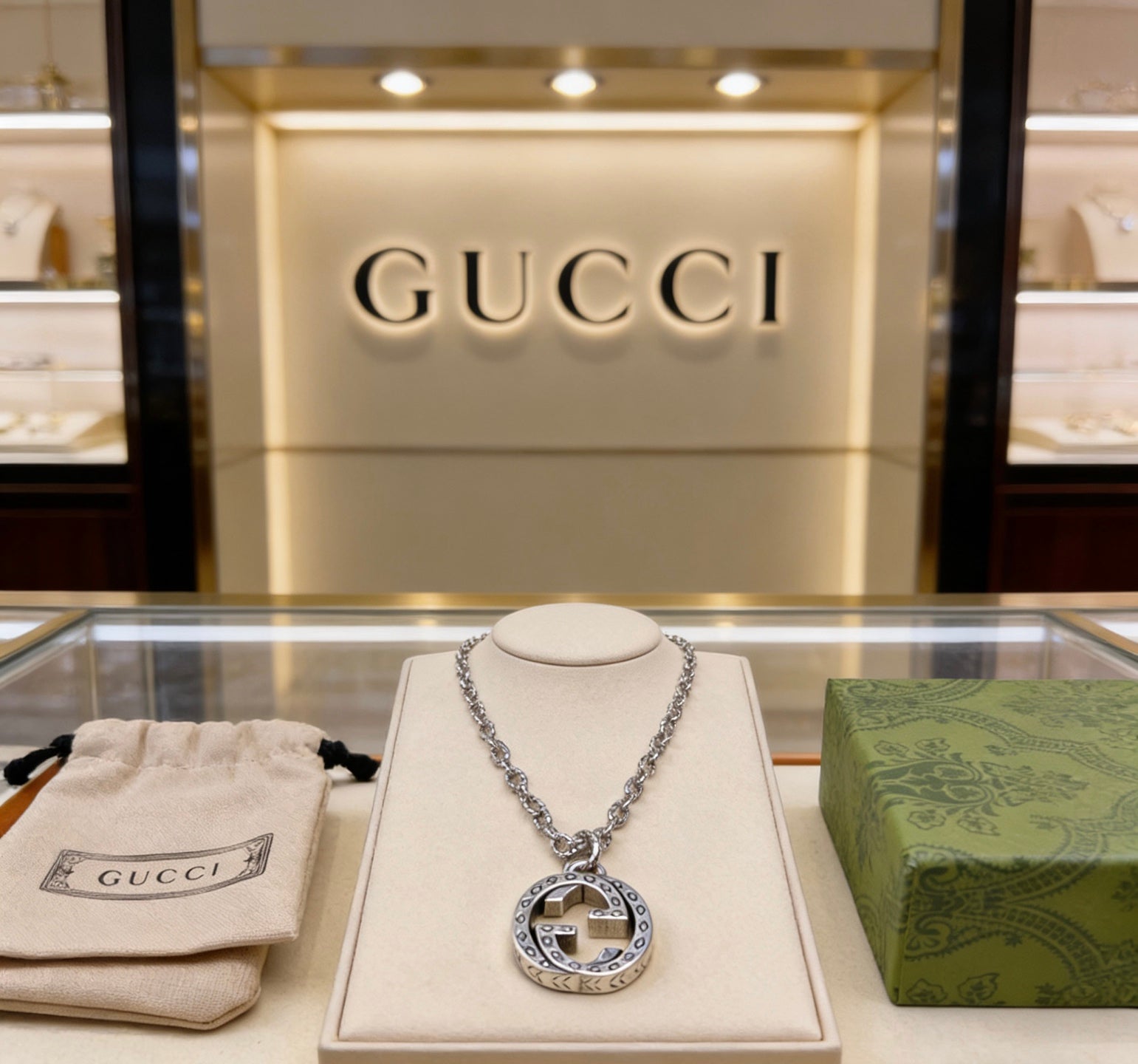 Gucci Vintage Double G Necklace