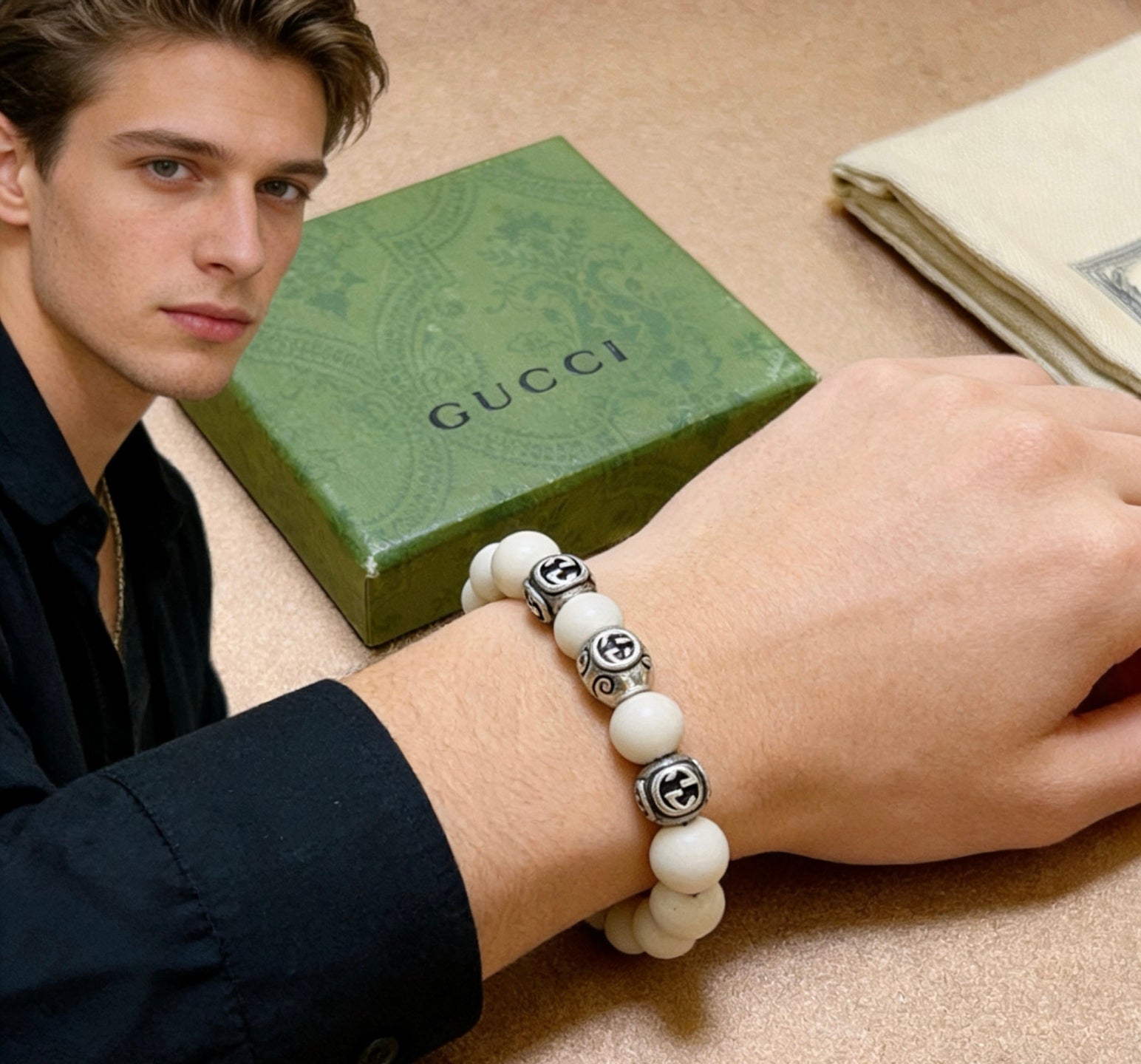 Gucci Vintage Double G Bracelet