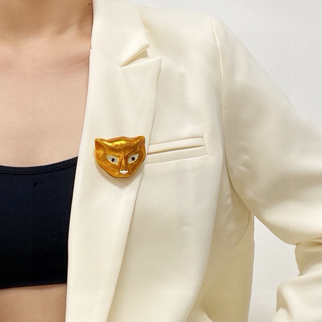 Gucci Vintage Double G Brooch
