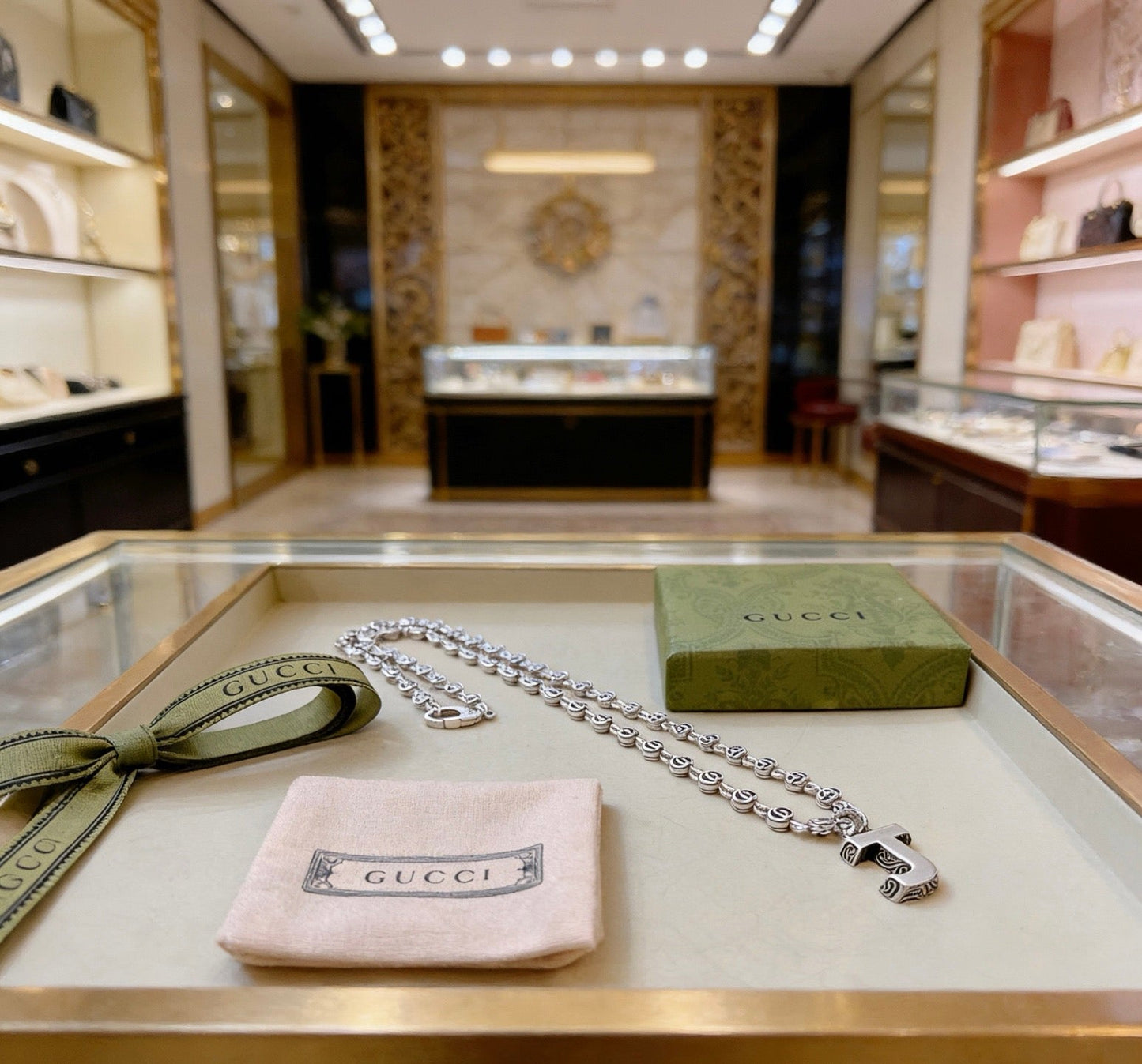 Gucci Vintage Double G Necklace