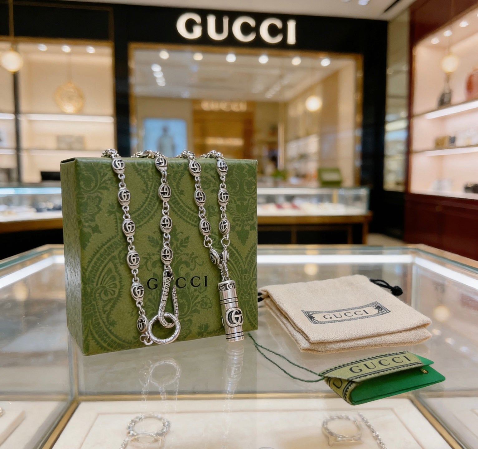 Gucci Vintage Double G Necklace